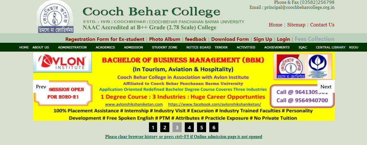 Cooch Behar College Merit List 21 Honours General Cooch Behar College Provisional List B A B Sc Published Today