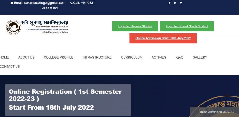 Kabi Sukanta Mahavidyalaya Merit List 2022 Ba Provisional Hons General Active Links 