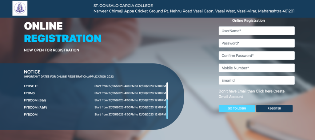 gg college admission 2023 gg college vasai merit list download cut off bsc bcom