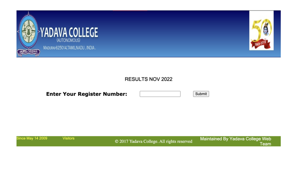 Yadava College Results 2023-24 Check April M,erit List opnly Official Website