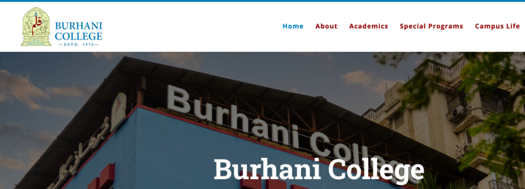 burhani college online admission 2023-24 merit list download