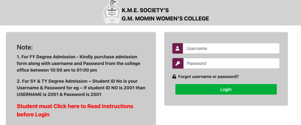 gm momin women's college merit list download pdf 2023-24 first year cut off