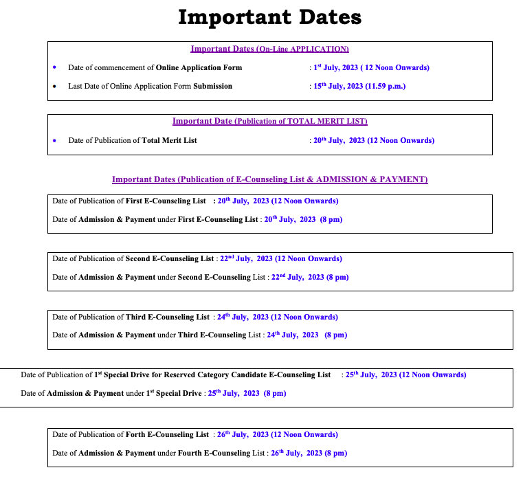 db college merit list publishing date notice 2023 pdf 1st , 2nd , 3rd admission list
